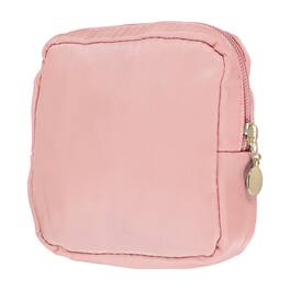 Unique Bargains - Portable Polyester Period Bag for Women, Cute Zippered Pouch for Sanitary Towel Storage Travel - Pink