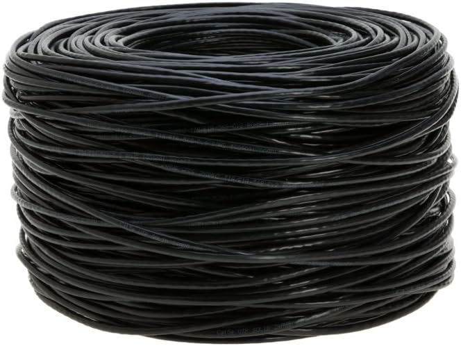 Alt View 1. Cables Direct Online - Cat5e Outdoor Direct Burial Ethernet Cable FTP 500ft Bulk Shielded LAN Network Wire 24AWG Waterproof UV Resistant - Black.