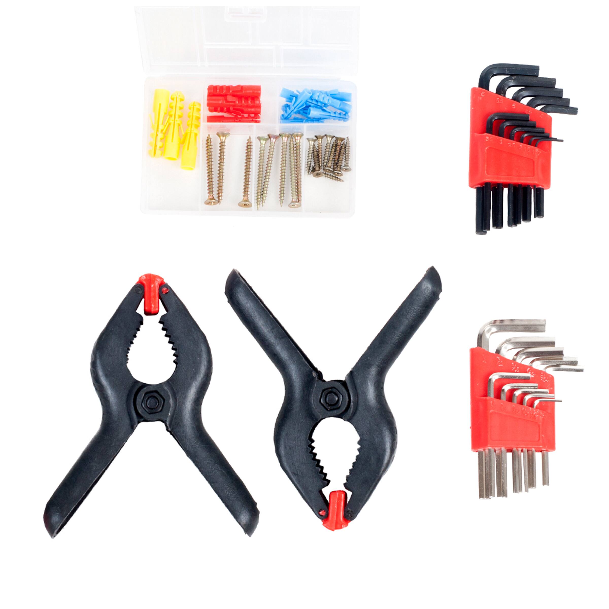 Alt View 4. Stalwart - 86PC Household Hand Tool Set with Roll-Up Bag Tool Kit with Screwdrivers, Pliers, Wrenches, and More - Black.