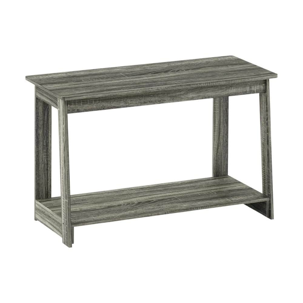 FurniFact - Wooden TV Stand in French Oak Grey with Modern Storage Design - Gray