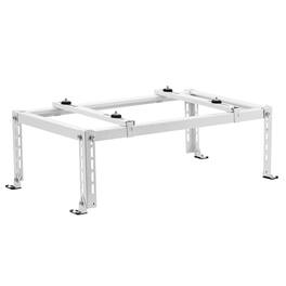 VEVOR - Mini Split Ground Stand, Adjustable Anti-Vibration Mini Split Stand for 9000-24000 BTU Ductless Air Conditioner Heat - White