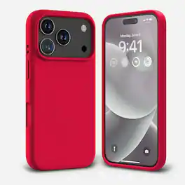 Entronix - Case Compatible with iPhone 18 Pro/17 Pro - Soft-Touch Liquid Silicone - Red