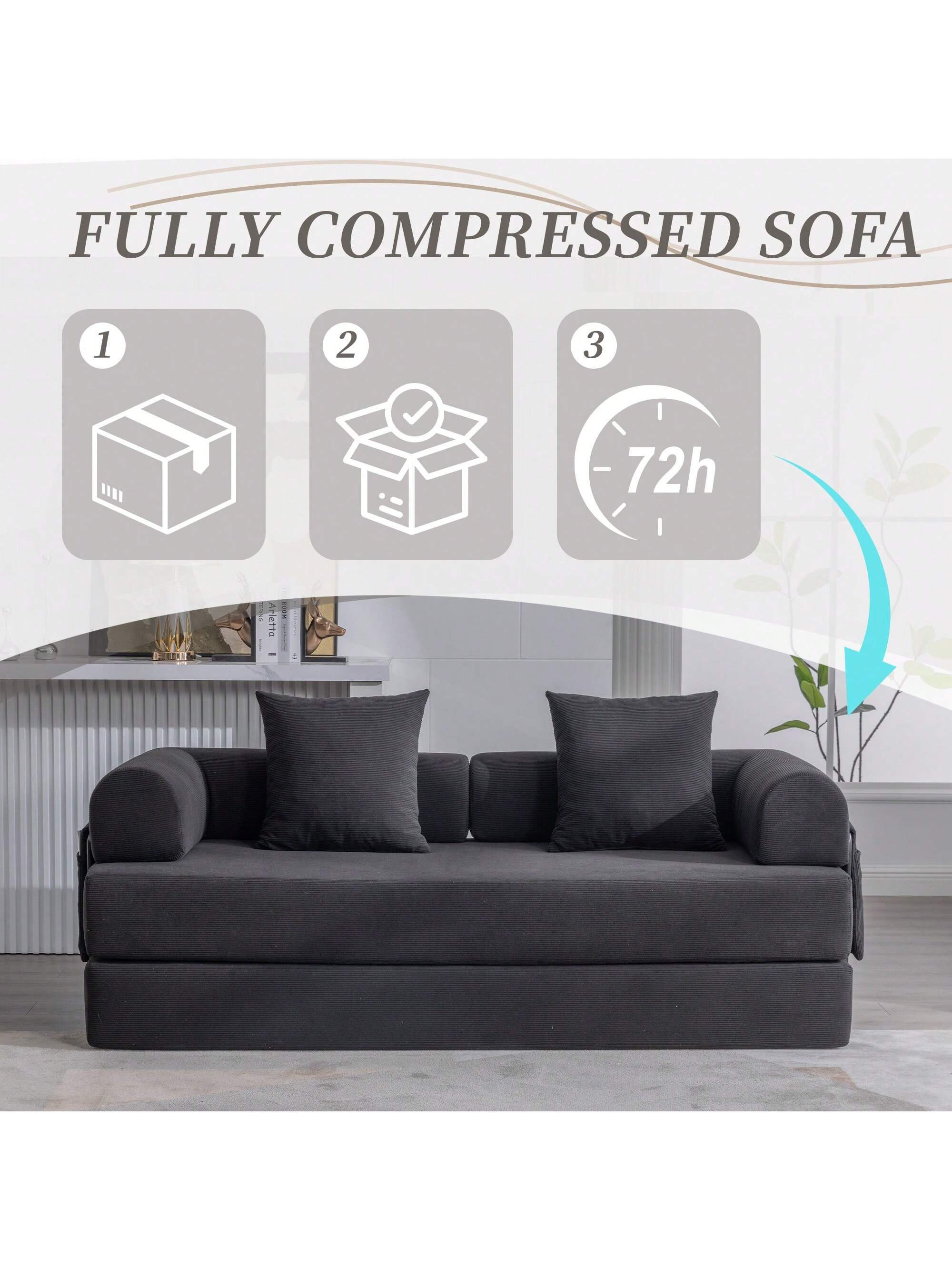 FULLY COMPRESSED SOFA

1. 
2. 
3. 72h