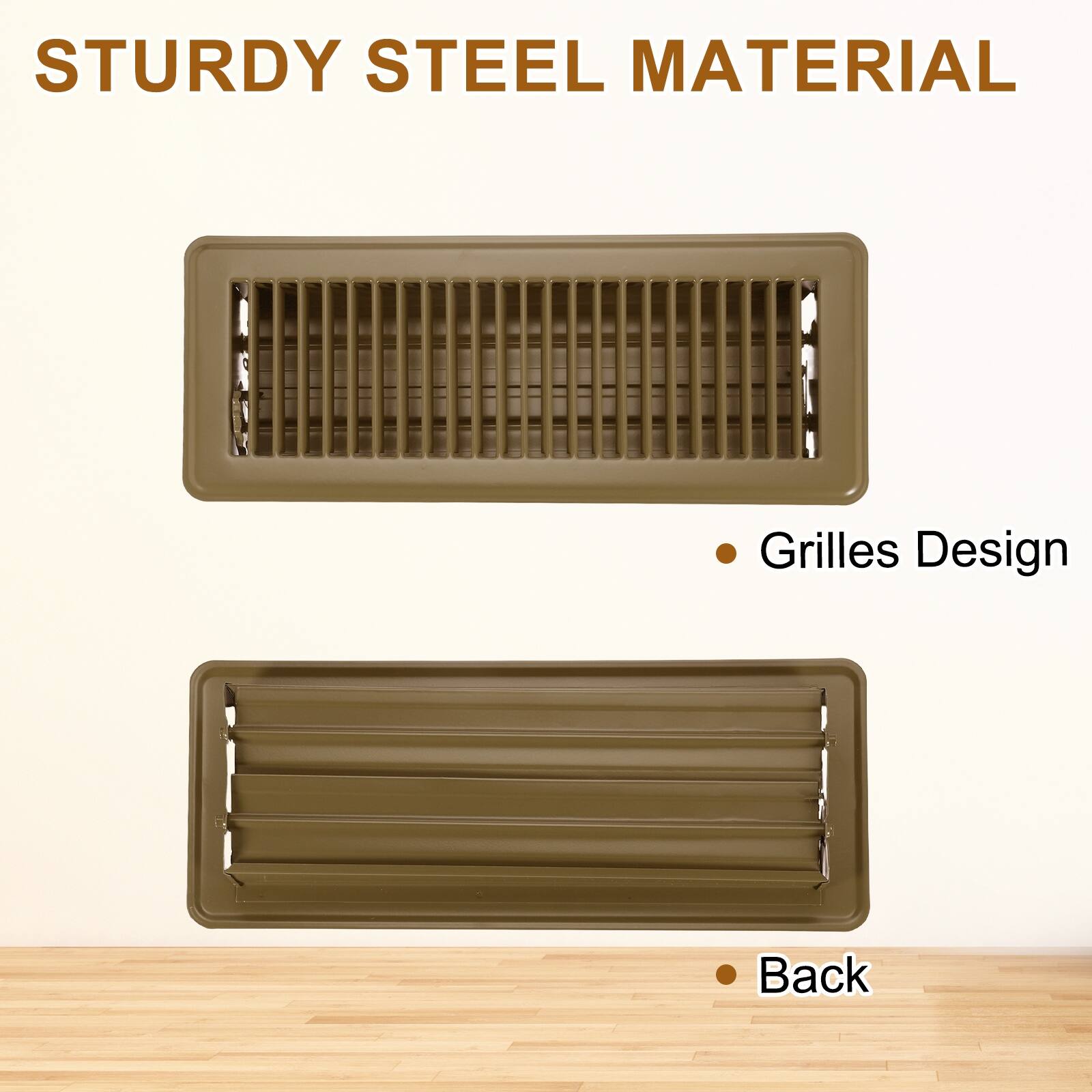 STURDY STEEL MATERIAL

- Grilles Design
- Back
