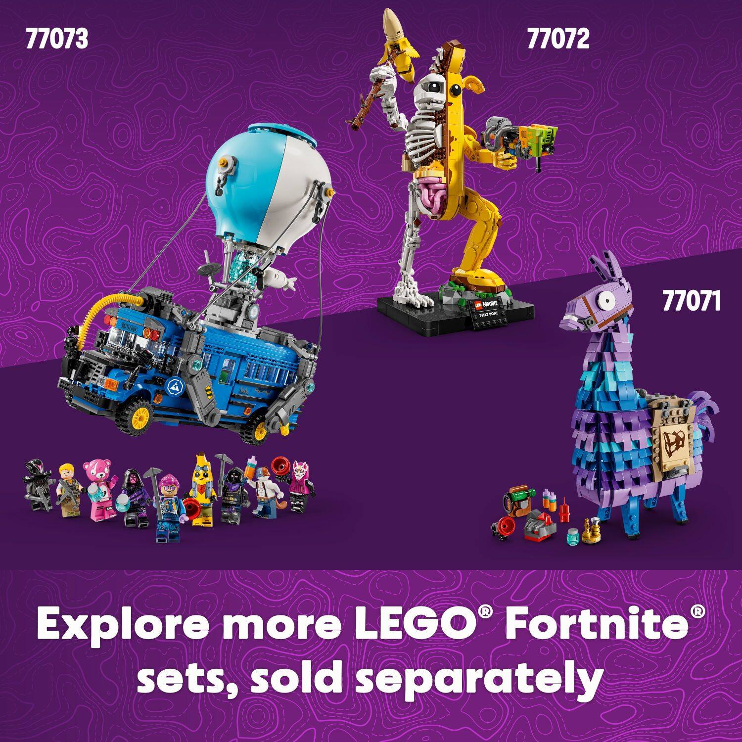 Explore more LEGO Fortnite sets, sold separately.