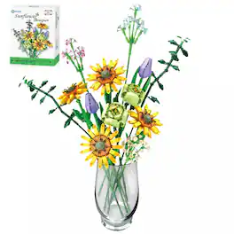 Contixo - Sunflower Bouquet Floral Building Block Set