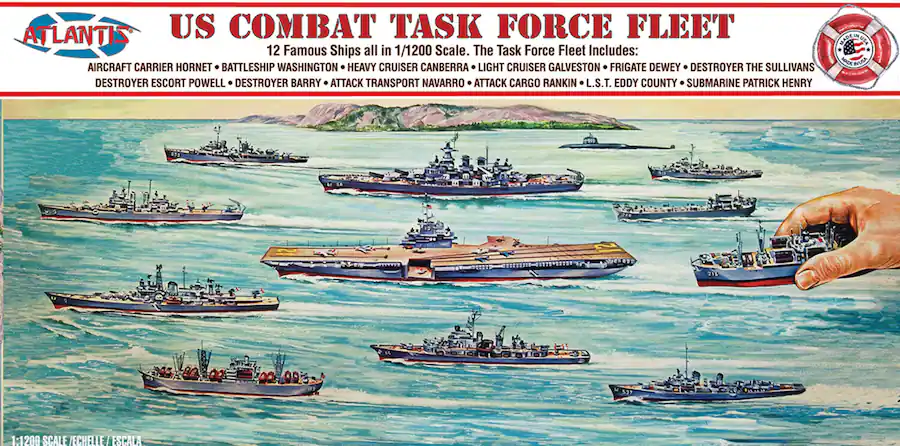 PopMarket Atlantis 1:1200 Scale Model Kit US Combat Task Force Fleet 12 ...