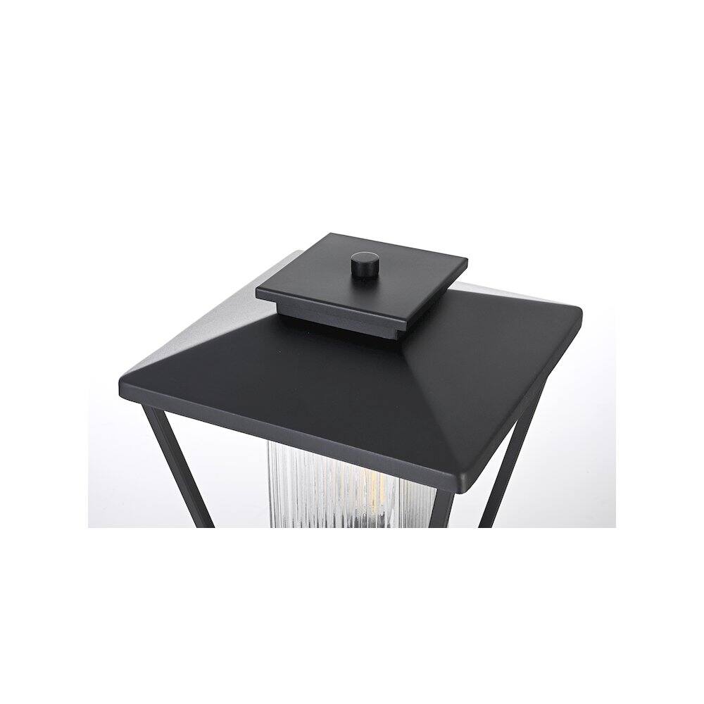 Alt View 2. Elegant Lighting - Gaul 7 inch Outdoor Pendant in Black - Black.