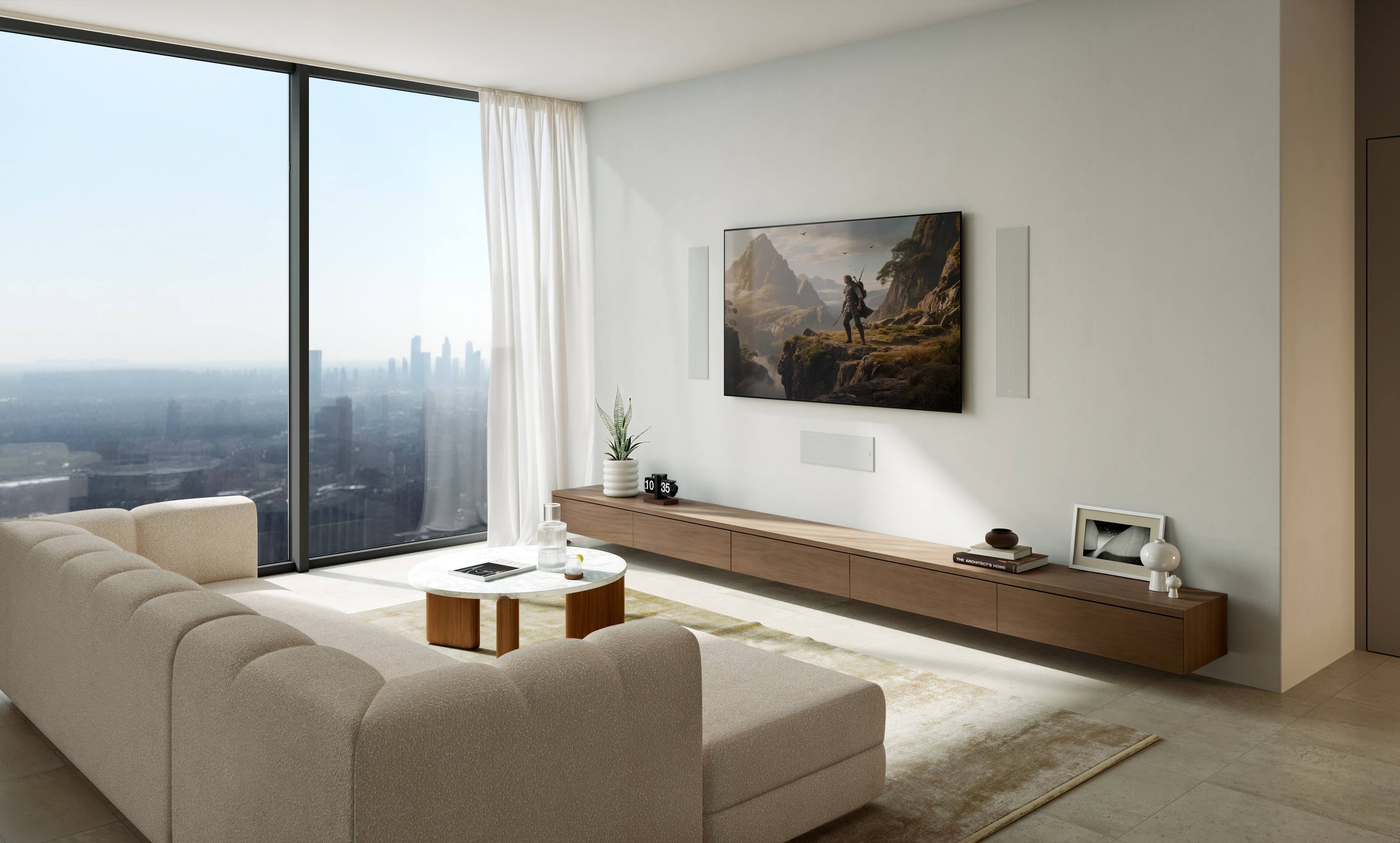 Alt View 2. KEF - Ci5120QLM - White.