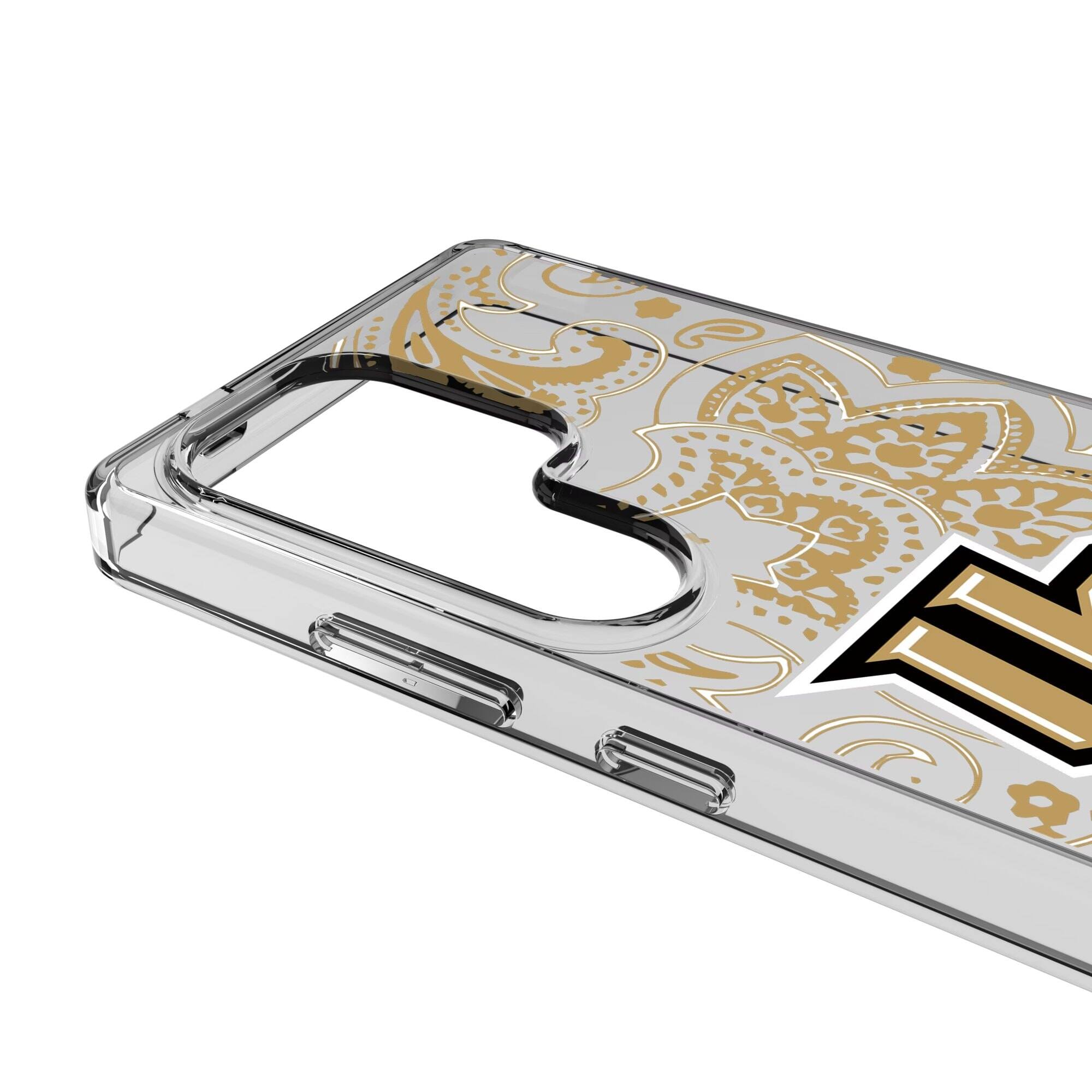 Alt View 2. Keyscaper - UCF Knights Paisley Galaxy Clear Case - S24 Ultra - Multicolor.