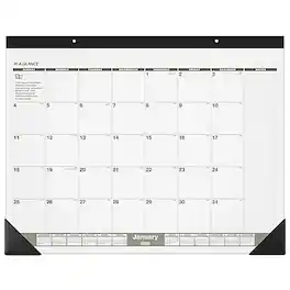 AT-A-GLANCE - 2026 Recycled 21.75" x 17" Monthly Desk Calendar - Green