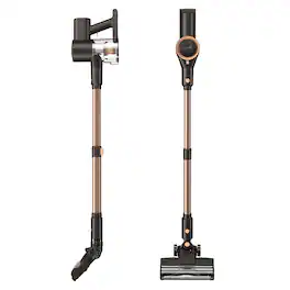 Teendow - Cordless Stick Vacuum Cleaner, 250W Suction,35 Mins Runtime, Lightweight, 2 Power Modes, HEPA for Pet hair - Gold