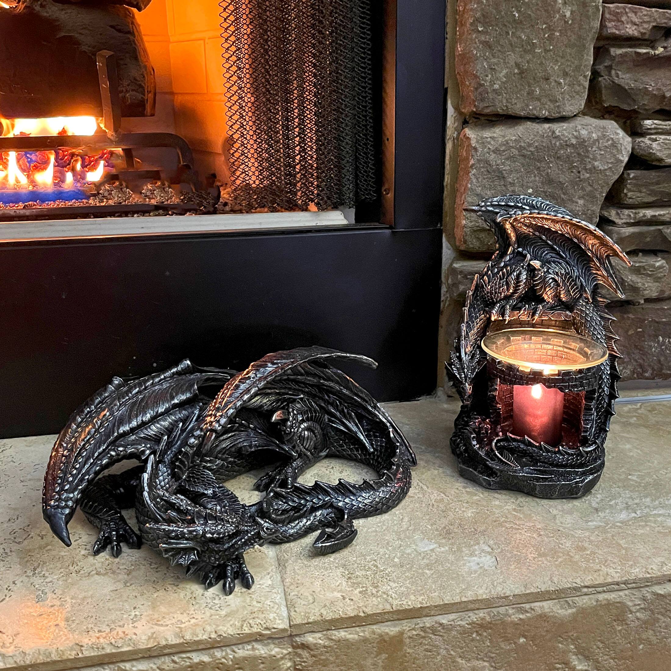 Alt View 10. World of Wonders - Fragrance of the Fierce Dragon Castle Guardian Electric Oil Burner - Black.