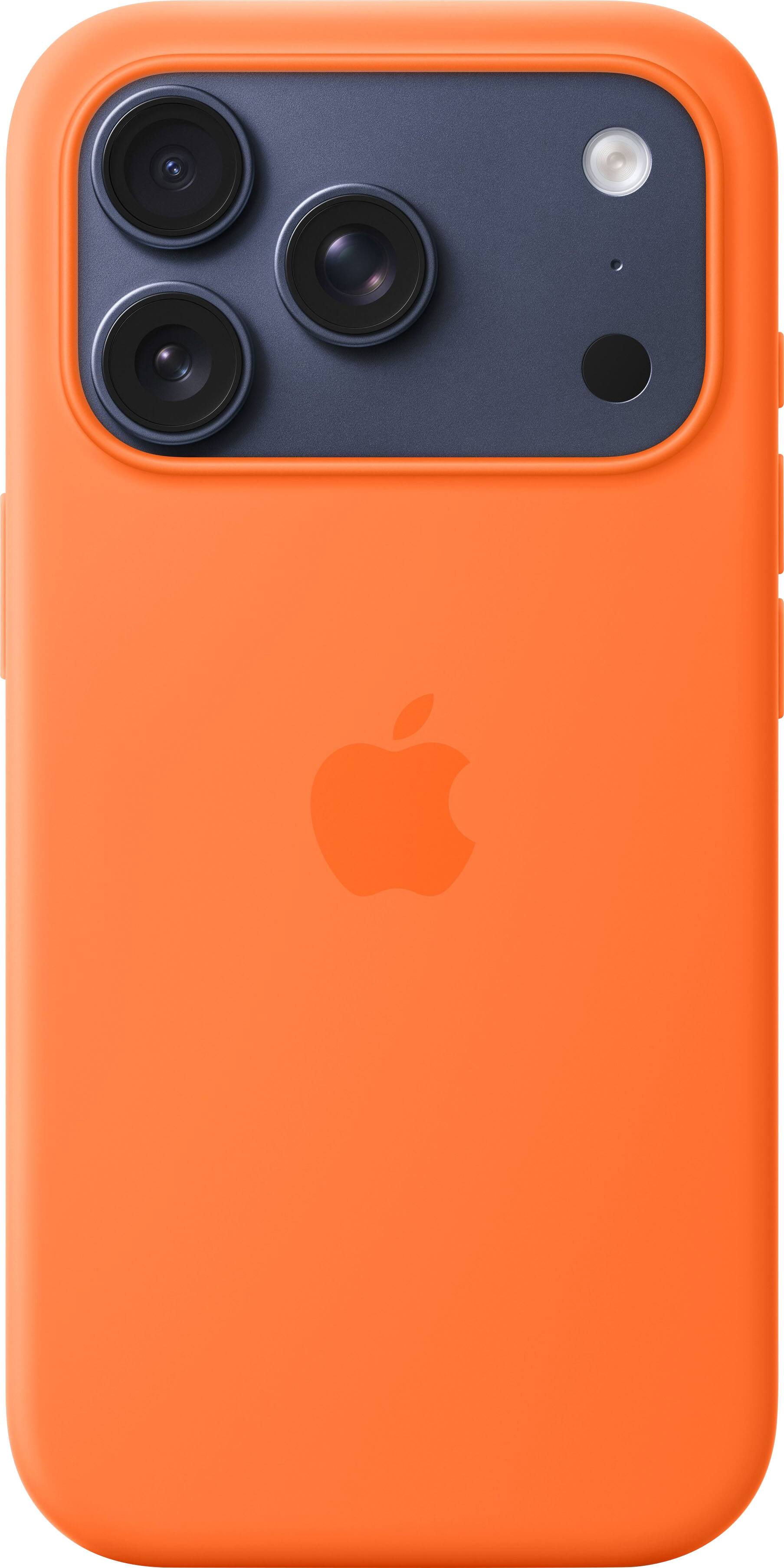 Alt View 2. Apple - iPhone 17 Pro Silicone Case with MagSafe - Orange.