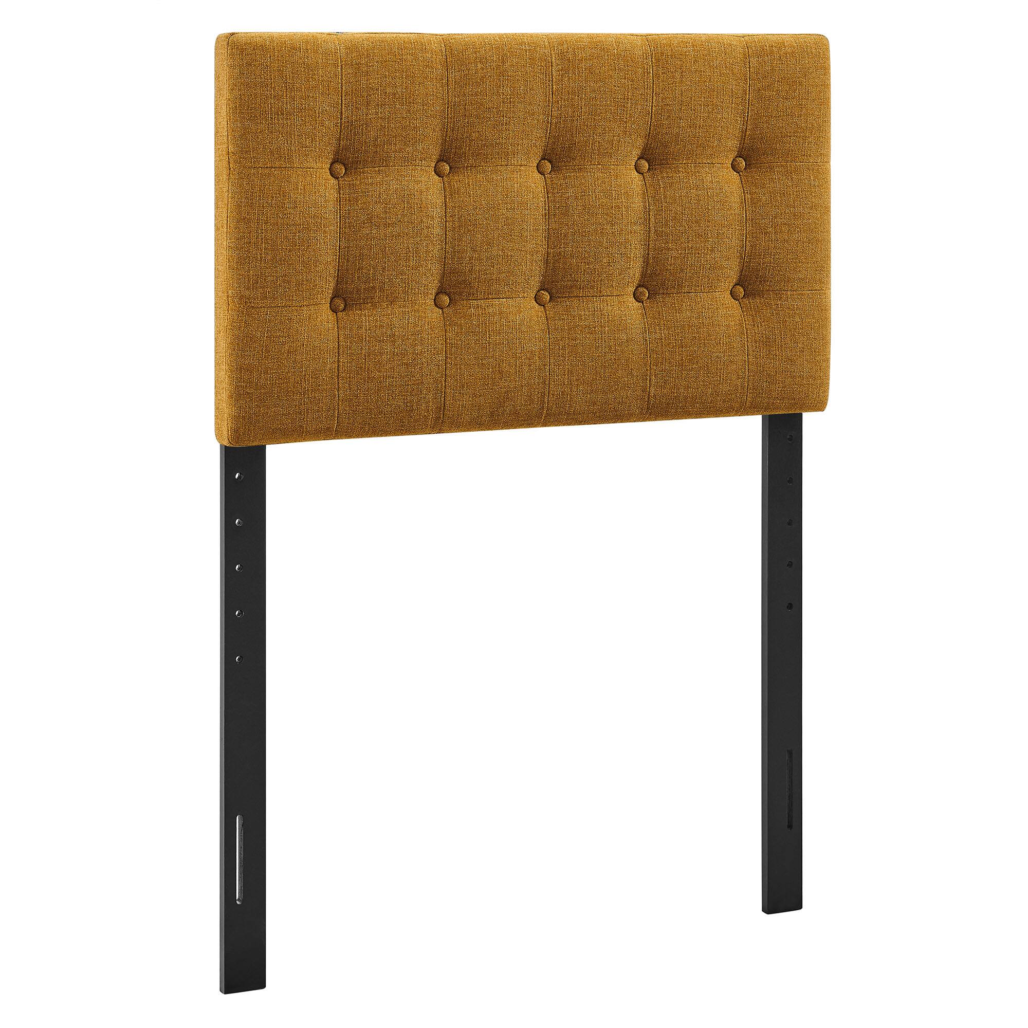 Angle. Modway - Emily Upholstered Fabric Headboard by Modway - Copper.