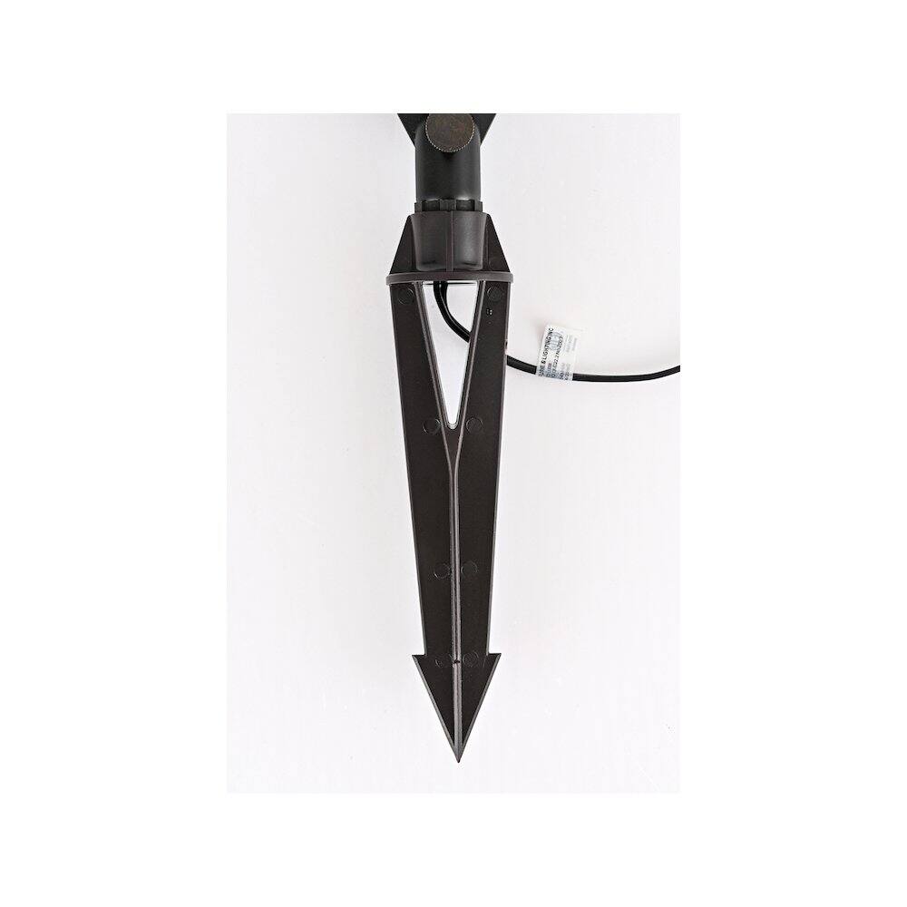 Back. Elitco Lighting - Outdoor 12V Cast Brass Spot Light, 2.25 inch Wide x 8 inch High - Dark Bronze.