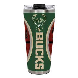 Great American Products - Milwaukee Bucks 32oz. Big Slim Game Ball Travel Tumbler - Brown