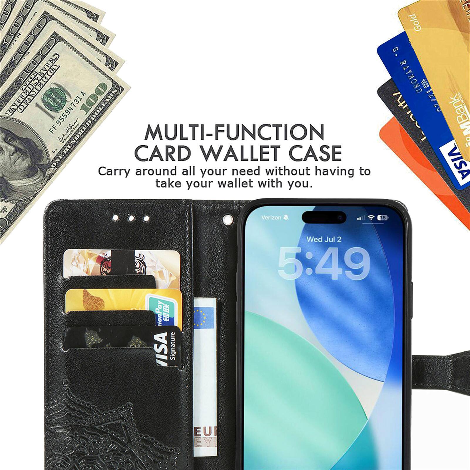 MULTI-FUNCTION CARD WALLET CASE  
Carry around all your need without having to take your wallet with you.  

Verizon  
G. RAYMOND  
Bank Leauty  
VISA  
VISA Signature  

FF 95594731  
Wed Jul 2 5:49