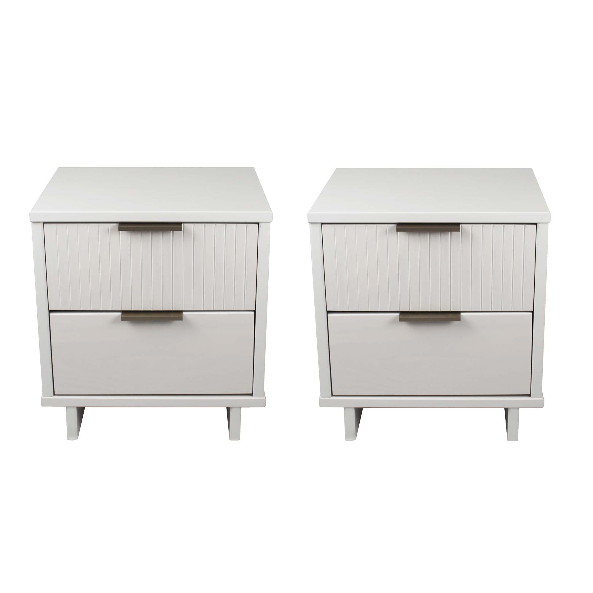 Manhattan Comfort - Granville Modern 18" Nightstand - Set of 2 - White