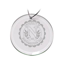 Jardine - Northwestern Ohio Racers Team Logo 3'' Round Glass Ornament - Multicolor