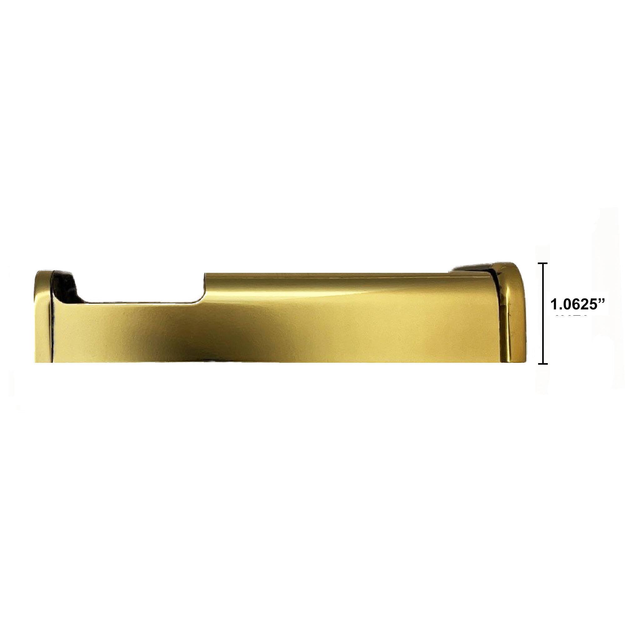 Angle. Michael Healy - Traditional Video Doorbell Cover (Ring Battery Doorbell 2024 Release) - Polished Brass.
