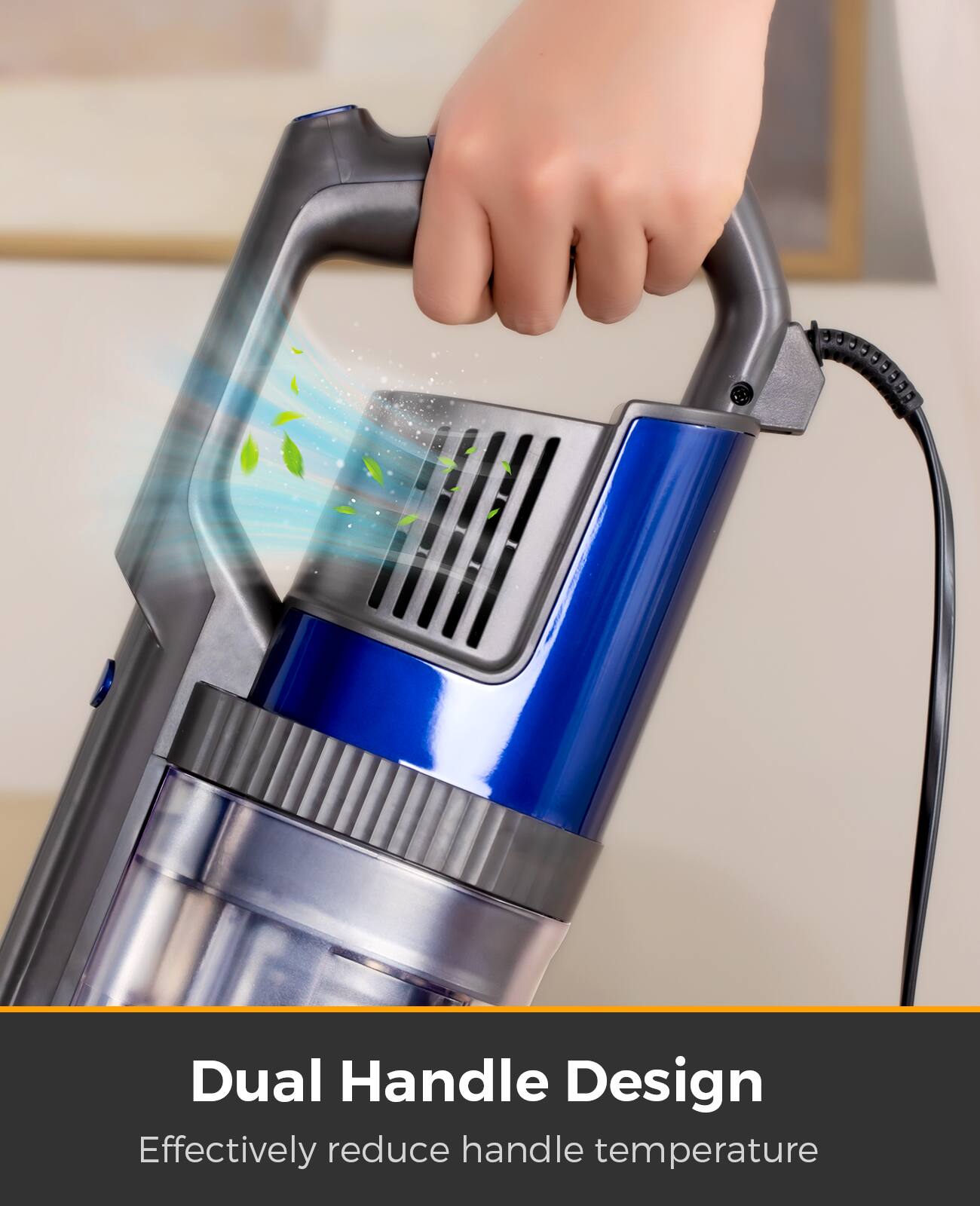 Dual Handle Design  
Effectively reduce handle temperature