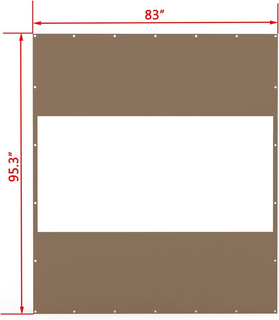 Mondawe 8'H x 7'W Heavy Duty Outdoor Clear Panel Waterproof PVC ...