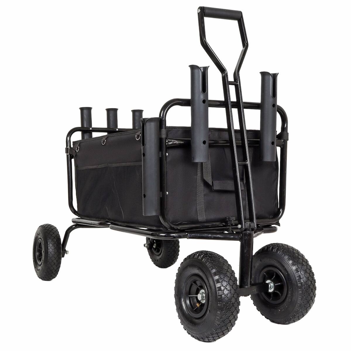 Alt View 10. Loheer - Loheer Collapsible Fishing Cart, Heavy Duty Steel Beach Wagon with Nine Point Eight Five Inch All Terrain Wheels.