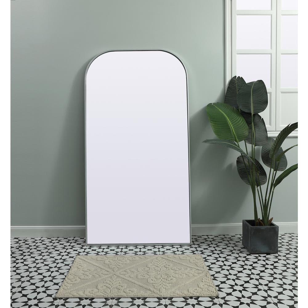 Elegant Decor - Metal Frame Arch Full Length Mirror 35x66 Inch - Silver price history on PriceWatchPro