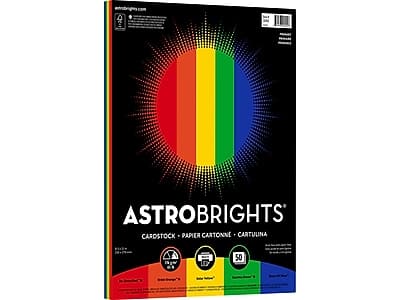 "Astrobrights - 65 lb. Cardstock Paper, 8.5"" x 11"", 50 Sheets/Pack (20401) - Primary Assortment" price history on PriceWatchPro