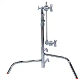 Matthews - Hollywood Pro 20" Low Profile C-Stand with Arm Grip Head, Chrome