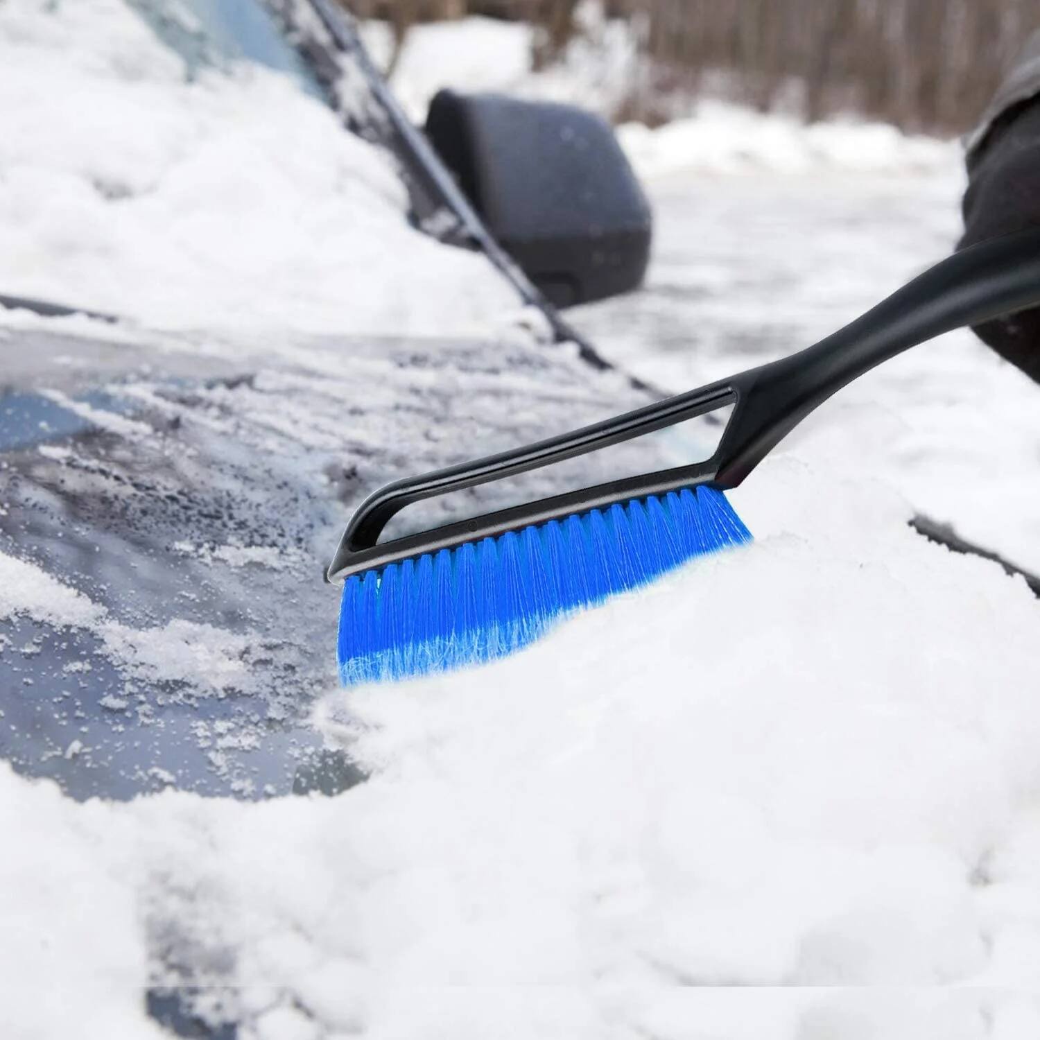 Alt View 2. AstroAI - AstroAI Ice Scraper and Detachable Snow Brush for Car Windshield, Snow Scraper Broom with Foam Grip, Blue, 1 Pack - Blue.