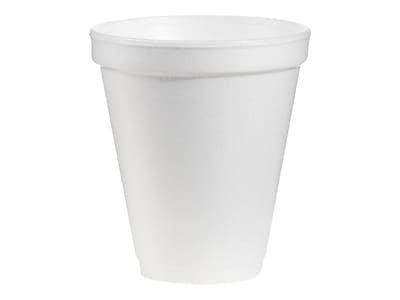 Front. Dart - J Cup Hot/Cold Cups, 12 oz., 1000/Carton - White.