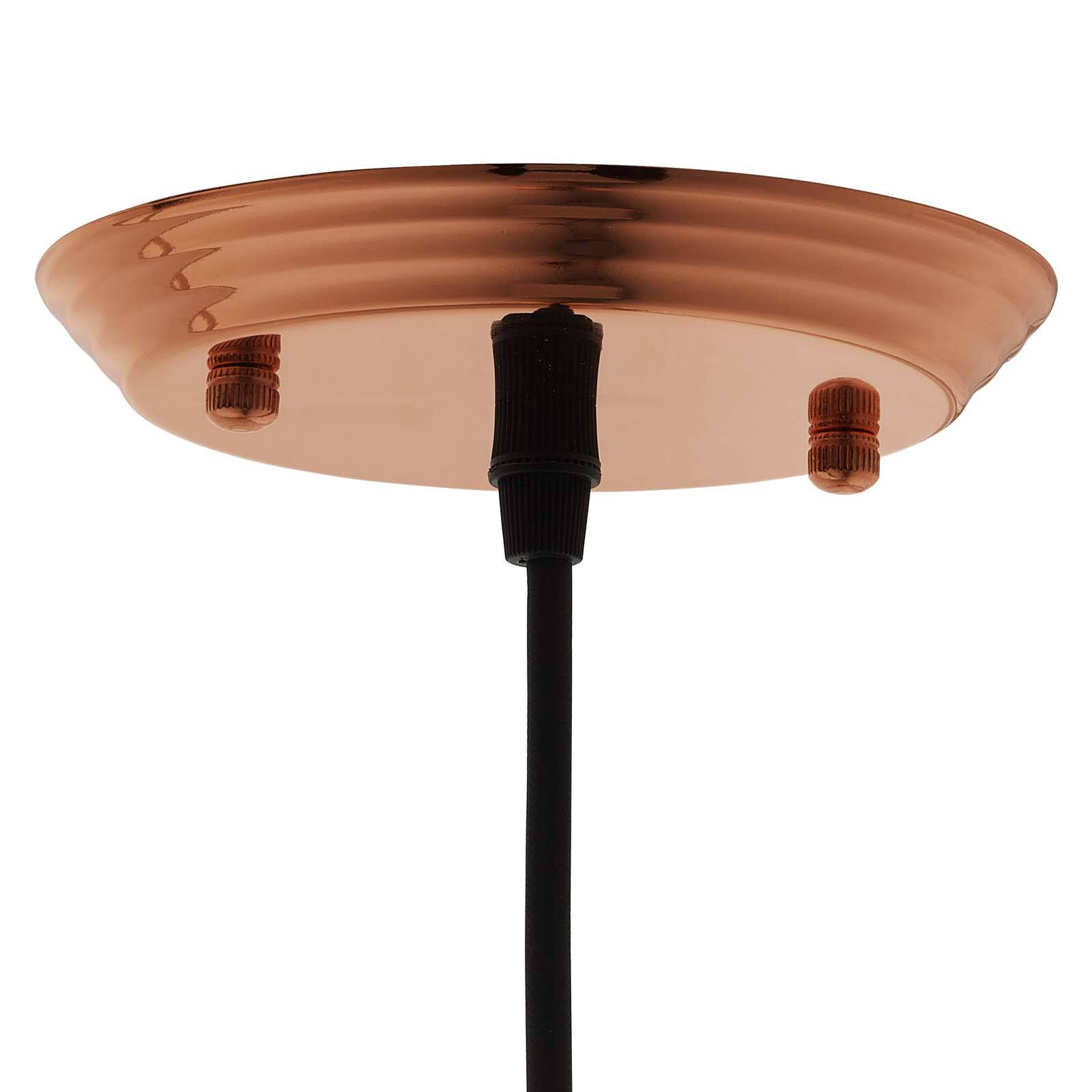 Alt View 1. Modway - Dimple 6.5" Bell-Shaped Rose Gold Pendant Light by Modway - Rose Gold.