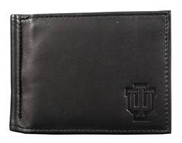 Rico Industries - Indiana Hoosiers RFID Blocking Shield Black Leather Moneyclip Wallet - Multi
