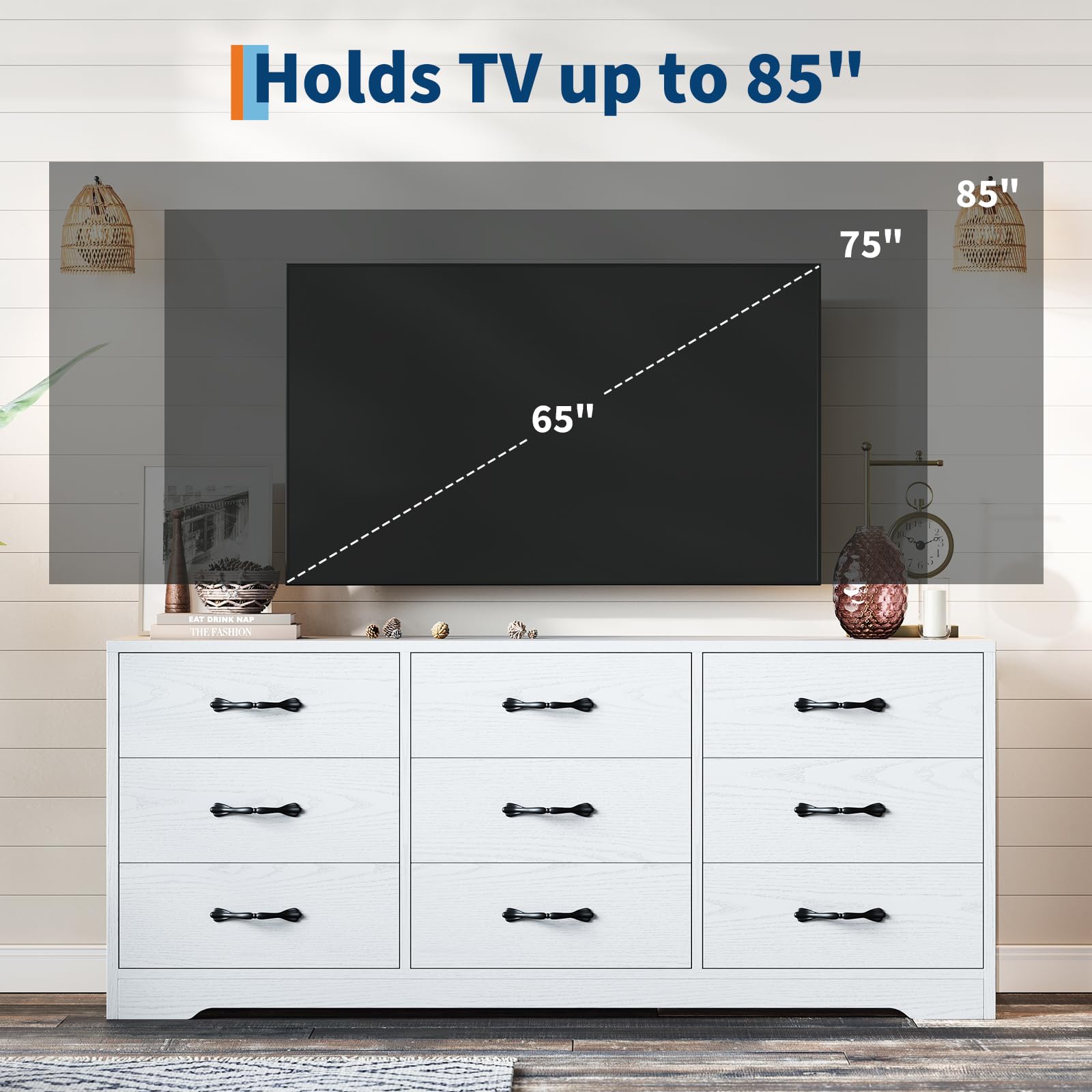 Holds TV up to 85"