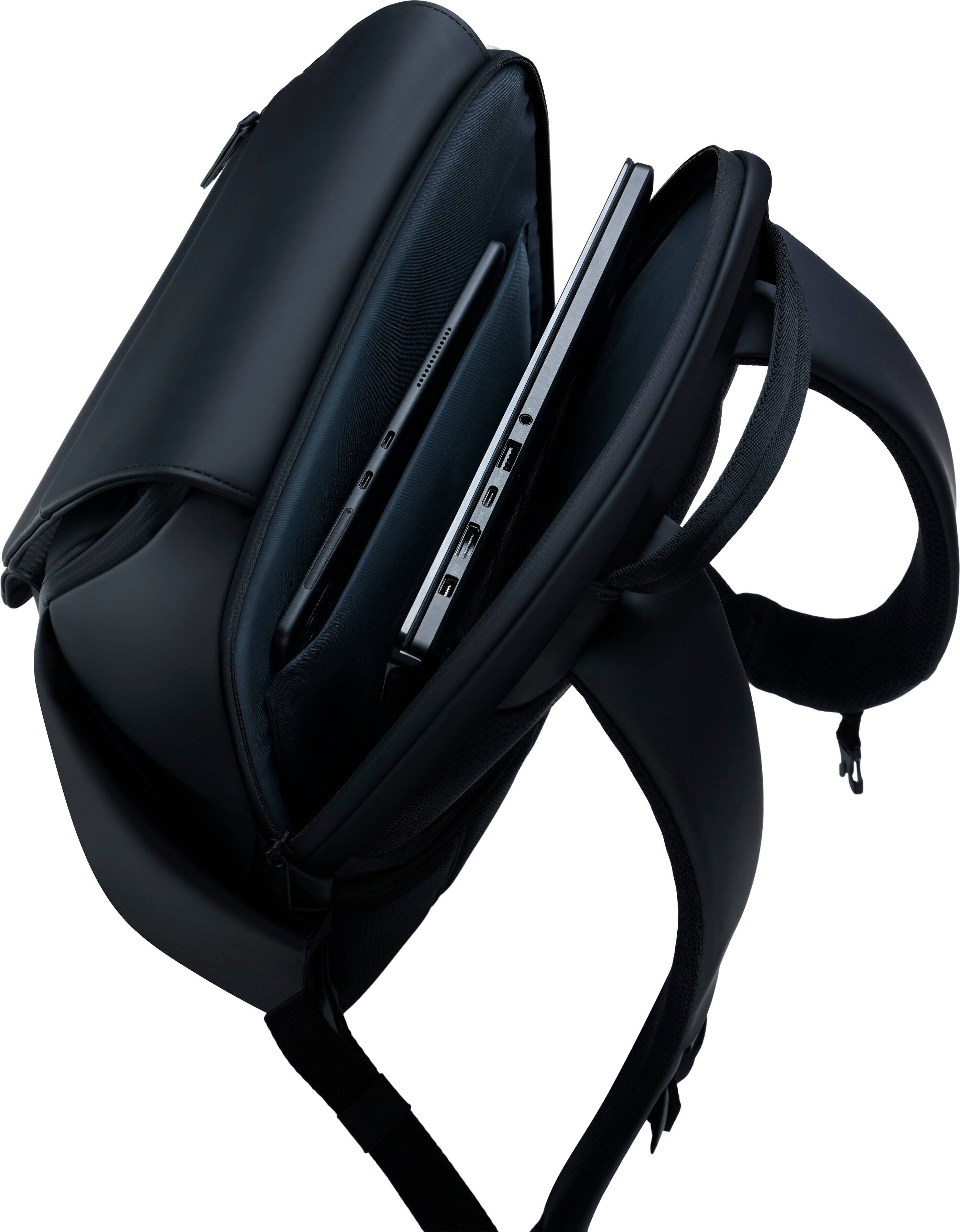 Alt View 8. ASUS - ProArt 17L Lightweight Water-Repellent Backpack with 16" Laptop Compartment and Scratch-Proof Coating - Black.