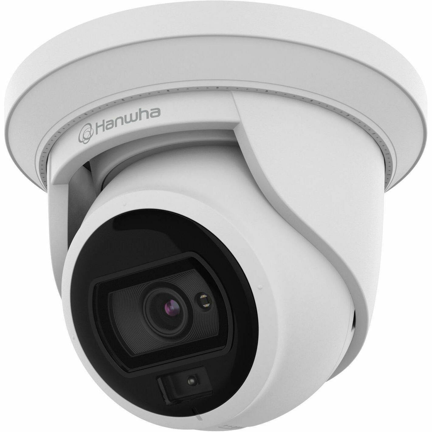 Alt View 1. Samsung - Wisenet 4 Megapixel Network Camera - Color - Turret - White - H.265, H.264, MJPEG - 3 mm Fixed Lens - 30 fps - IP66 - White.