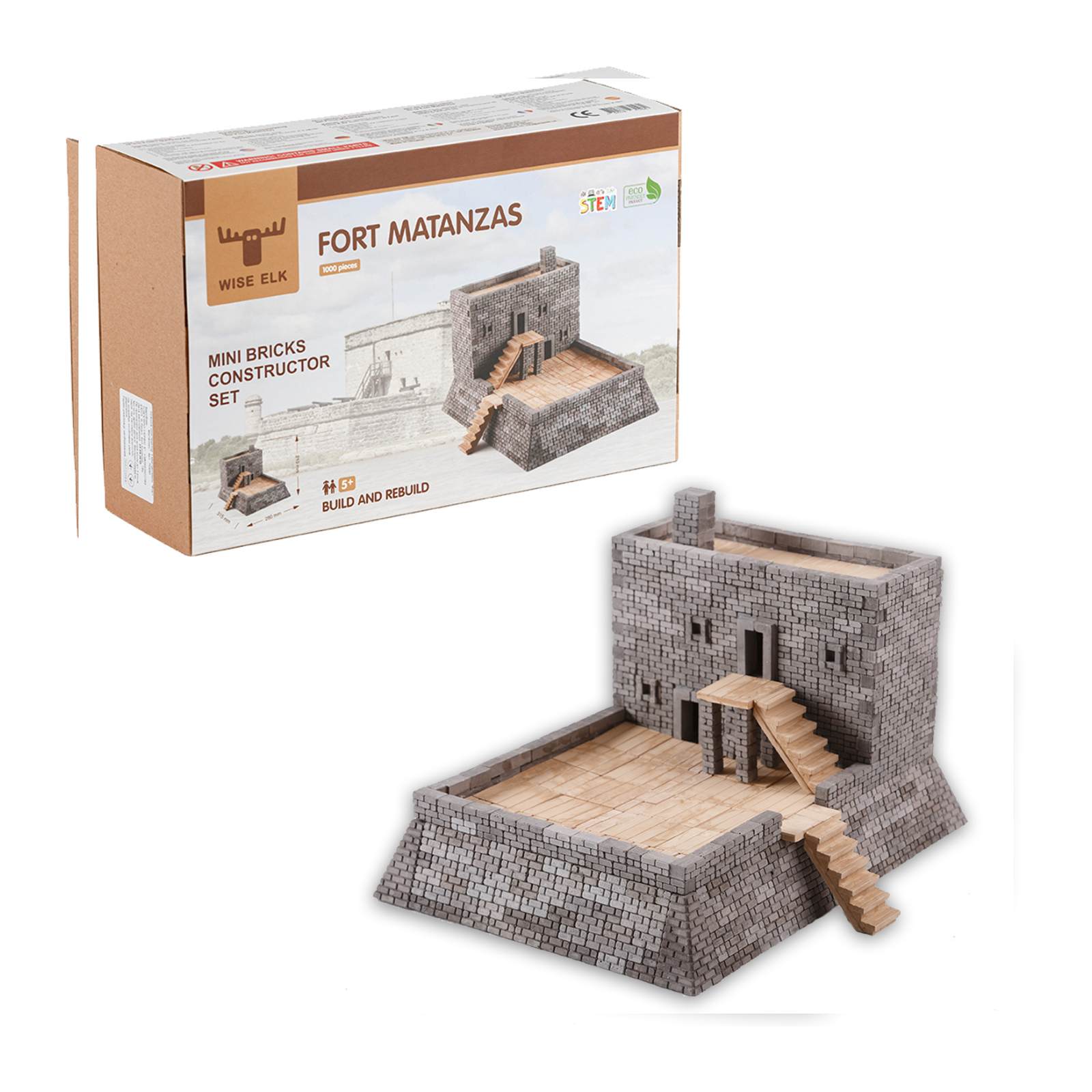 Wise Elk Fort Alamo Mini Brick Castle Building Kit, 510 pcs Multicolor ...