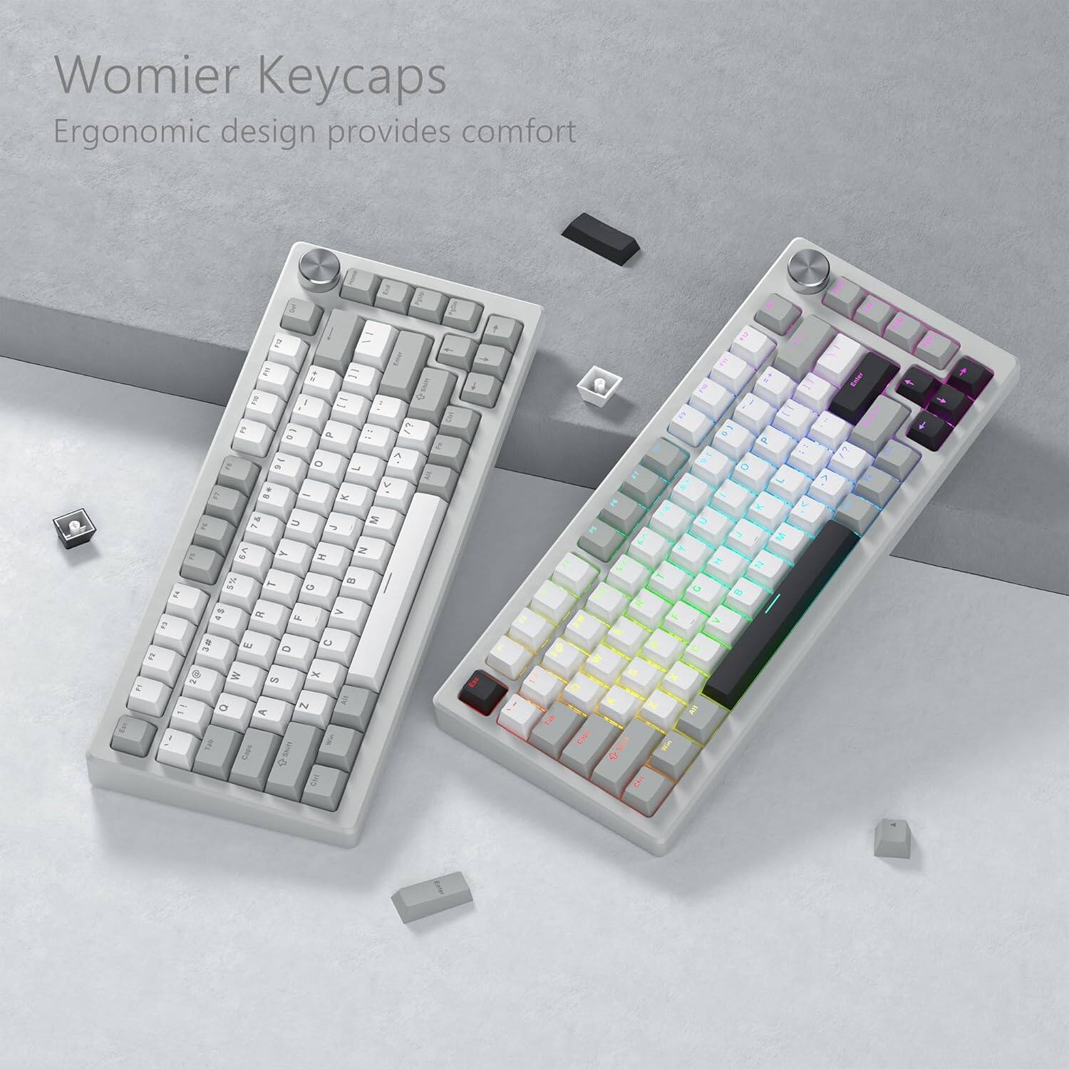Womier Keycaps  
Ergonomic design provides comfort