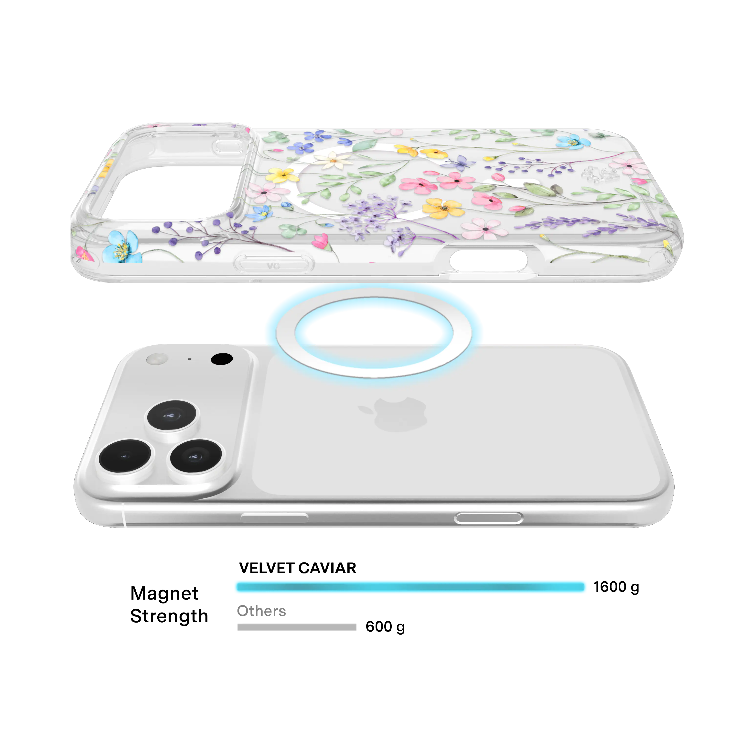 Alt View 3. VELVET CAVIAR - Magsafe Case for Apple iPhone 18 Pro / iPhone 17 Pro - Enchanted Floral.