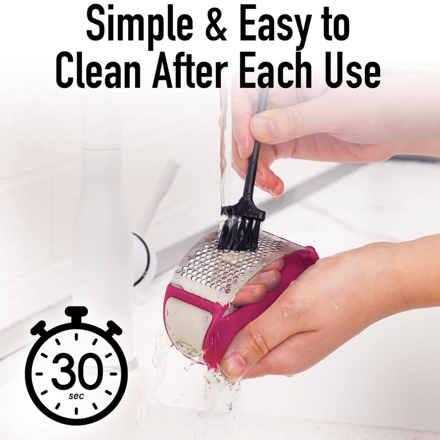 Simple & Easy to Clean After Each Use, 30 sec