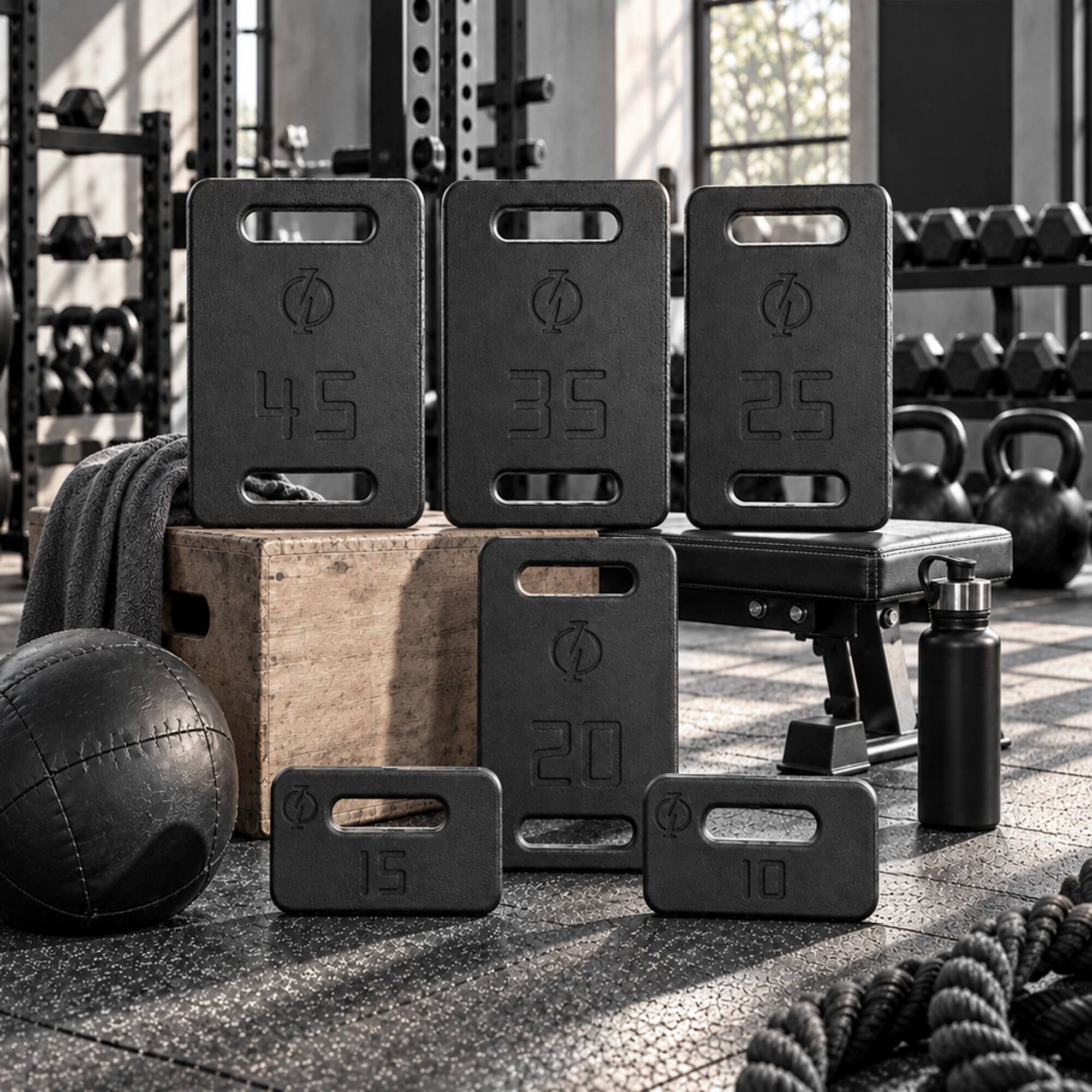 Alt View 5. Philosophy Gym - Cast Iron Ruck Weight - Weighted Fitness Plate with Handle - 10-45 lbs - Cast Iron.