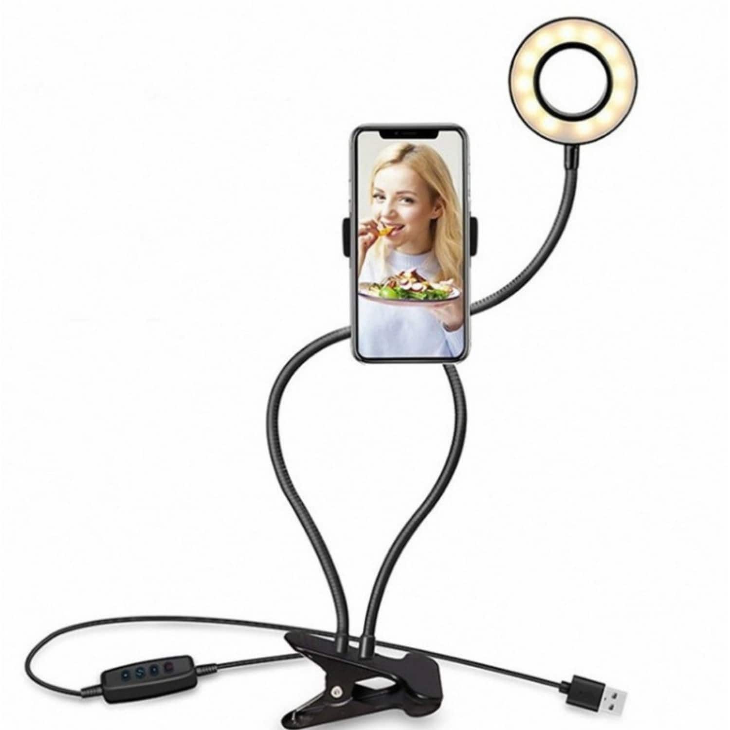 Stock Preferred - LED Selfie Ring Light with Clamp & Adjustable Stand