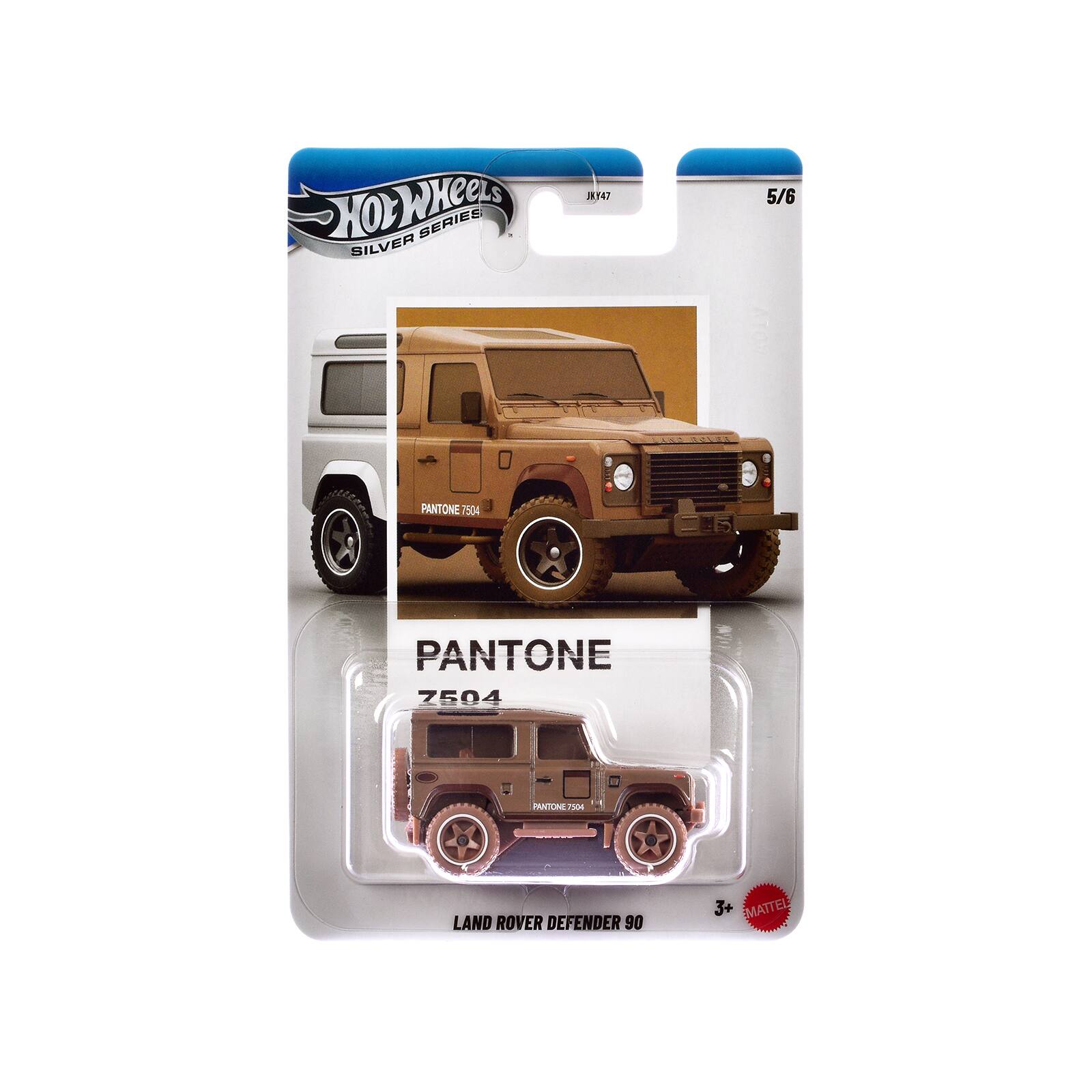 Hot Wheels SILVER SERIES  
JKY47  
5/6  
PANTONE 7504  
PANTONE 7504  
PANTONE 7504  
LAND ROVER DEFENDER 90  
3+ MATTEL