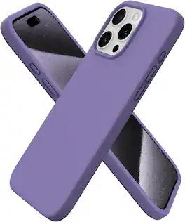 Ornarto - Compatible with iPhone 15 Pro Max Case 6.7", Slim Liquid Silicone Full Covered Protective Cover - Amethyst