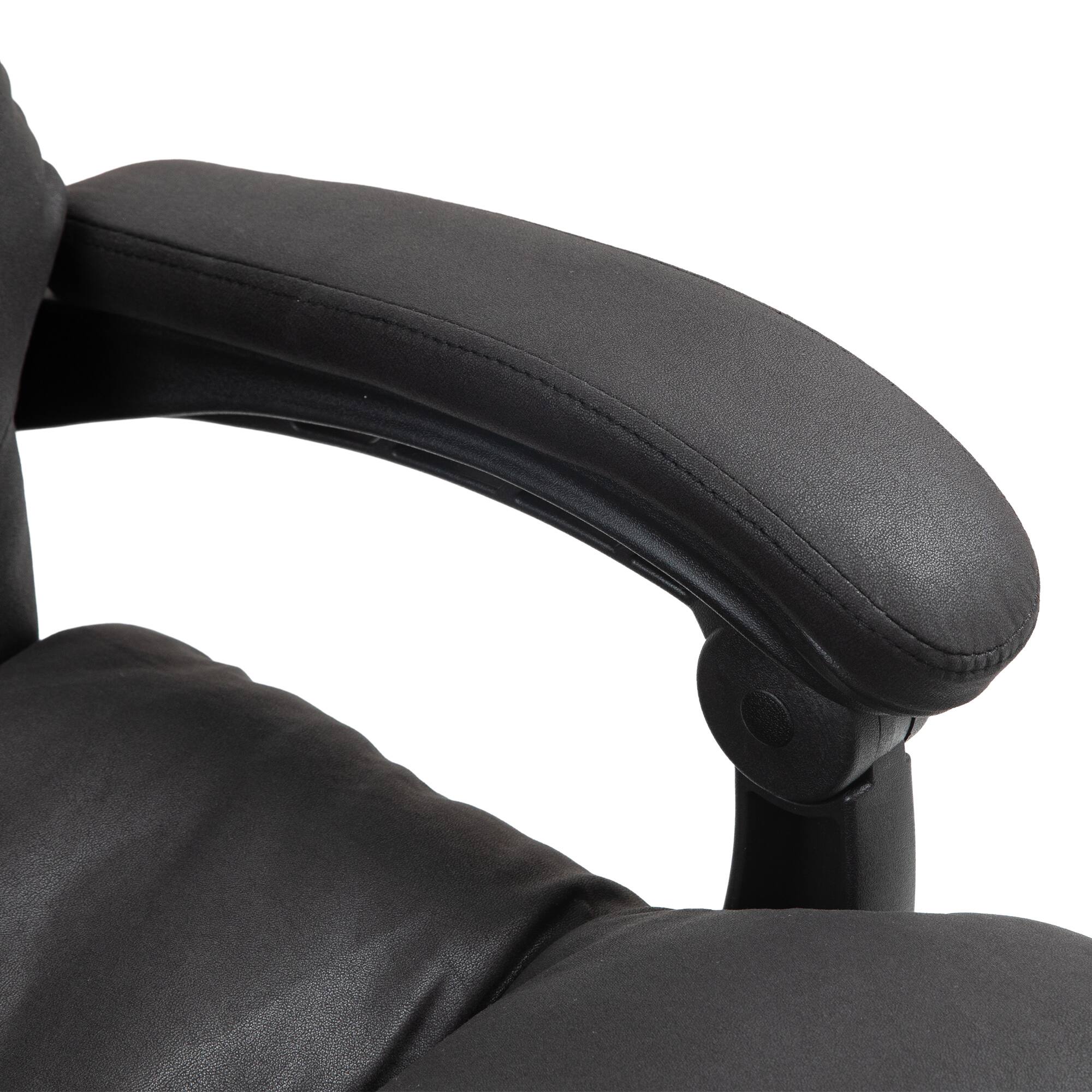 Alt View 7. Vinsetto - Microfibre Executive Massage Office Chair, Computer Desk Chair, Heated Reclining Chair with Footrest - Black.