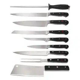 Wusthof - Classic 6 Pc Cook's Set + 2-Pc Carving Set + Classic 6" Cleaver Knive - Silver