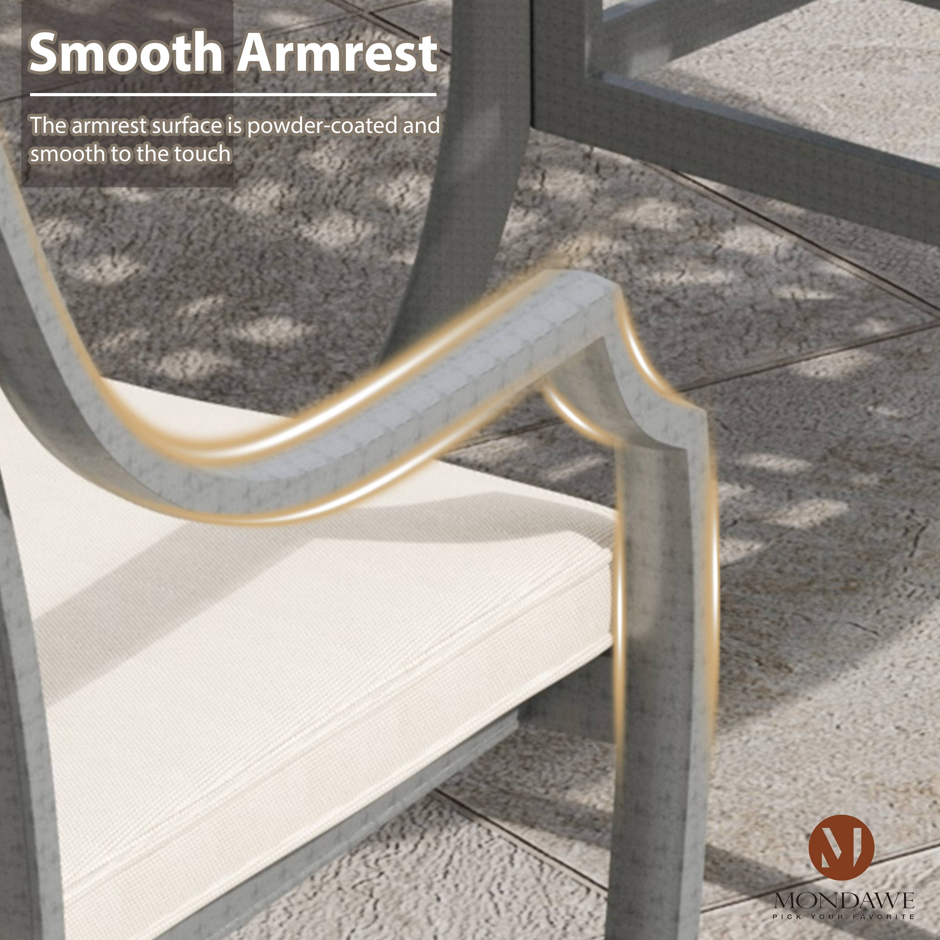 Smooth Armrest  
The armrest surface is powder-coated and smooth to the touch  

MONDAWE  
PICK YOUR FAVORITE