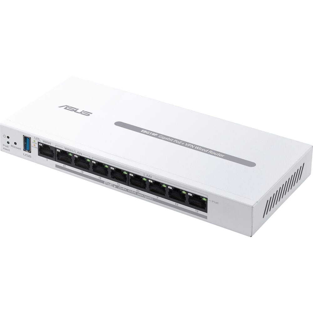 ASUS - Gigabit PoE+ VPN Wired Router ExpertWiFi EBG19P - White